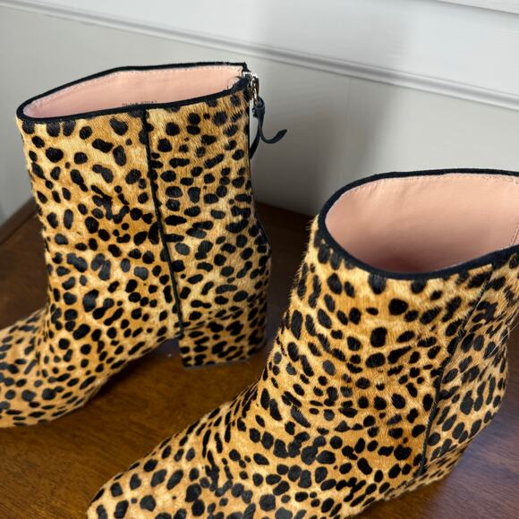 J.Crew Sadie Leopard Calf Hair Ankle Boots Size 10 - Picture 13 of 13